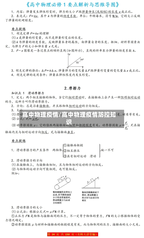 高中物理疫情/高中物理疫情防控知识